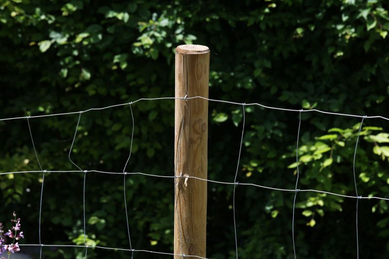Close-up of Fence Post Installation