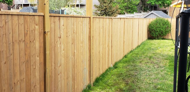 Completed Fence in Yard