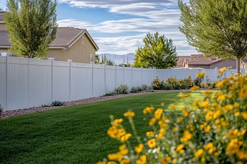 Vinyl Privacy Fence in Backyard
